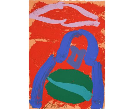 § Albert Irvin OBE, RA (British, 1922-2015) a group of four hand-signed and dated Christmas cardsscreenprint, printed by Adva
