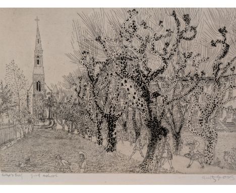Anthony Gross (British, 1905-1984) Girl's School - c.1936signed 'anty Gross' (lower right); artist's proofetching18 x 25.5cm