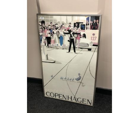 A colour print : 'Wonderful Copenhagen', 63 x 100 cm.