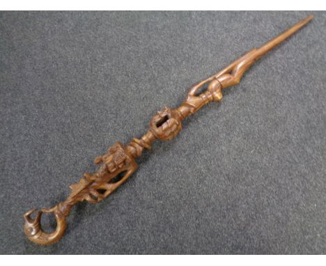 A carved African stick.