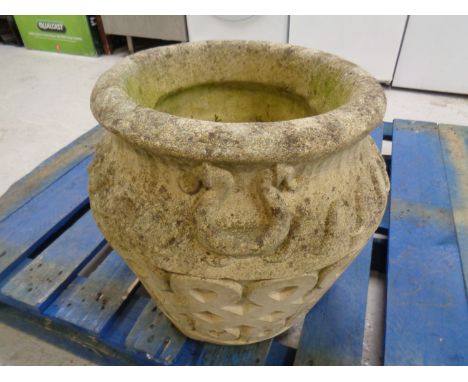 A concrete garden planter 