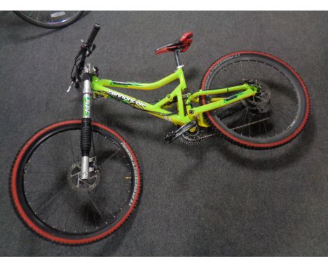 A Cannondale Jekyll 800 downhill mountain bike with single lefty fork