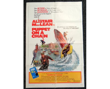 PUPPET ON A CHAIN original US one-sheet cinema poster, 1972, folded, 104 x 69cms Key Word Search: movie 