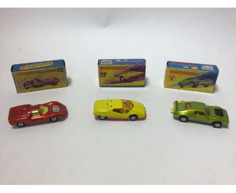 Matchbox 1-75 Series Superfast Models No.50 Articulated Truck, No.21 Rod Roller, No.74 Toe Joe, No.15 Fork Lift Truck, No.63 