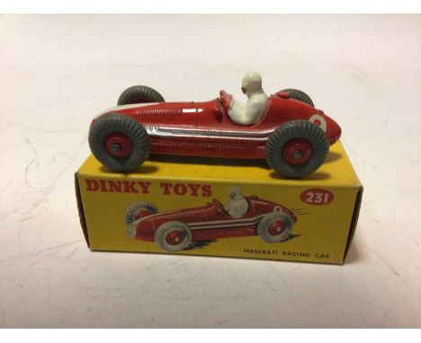 Dinky Maserati Racing Car No 231, Cooper-Bristol No 233, H.W.M. Racing Car No 235, all boxed (3)