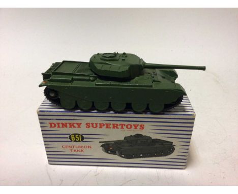 Dinky 10-ton army truck No 622, Centurian Tank No 651 both in original boxes (2)