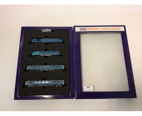 Dapol N gauge Class 67 Arriva Train Wales+ DVT+ 2 MK 3 coaches, No.2D-010-003, Mk 3 2nd Class coaches No.2P-005-520 (x3) and 