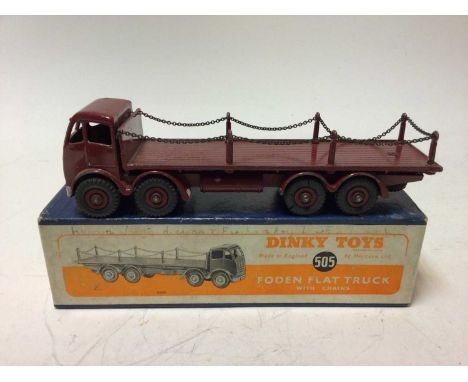 Dinky Foden Flat Truck with chains No 505 in original box