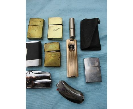 A collection of vintage and later lighters to include Hanson, Benson and Hedges and a Benlow Golmet Motorist pipe lighter