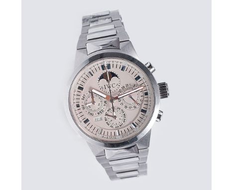  IWC - International Watch Co. gegr. 1868 in Schaffhausen Herren-Armbanduhr 'GST Chronograph Ewiger Kalender' mit Mondphase&n