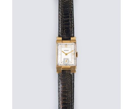   LeCoultre  gegr. 1833 in Vallée de Joux, Kanton Waad  Vintage Gold Herren-Armbanduhr mit kleiner Sekunde  1940er. 14 kt. GG