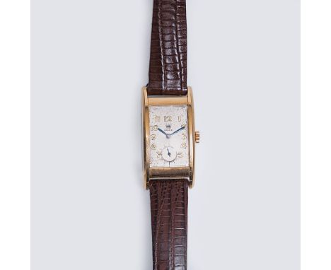   Rolex  reg. 1908  Vintage Herren-Armbanduhr in Roségold  Um 1940. 18 kt. Roségold, gest. Handaufzug. Blauzeiger, dezentrale
