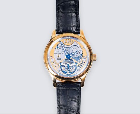   Chopard  gegr. 1860 in Sonvilier  Seltene, limitierte L.U.C. Herren-Armbanduhr in Roségold 'Tourbillon'  18 kt. Roségold, g