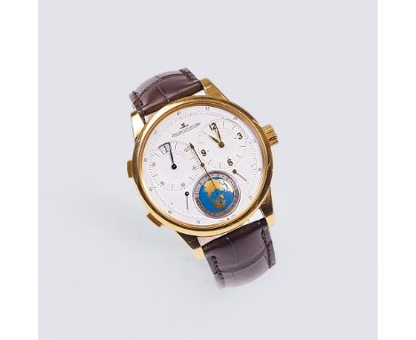   Jaeger-LeCoultre  gegr. 1833 in Vallée de Joux  Roségold Herren-Armbanduhr 'Duomètre - Dual Time Zone'  18 kt. Roségold, ge