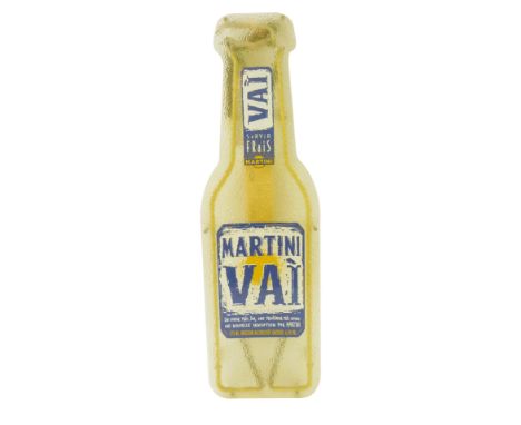 A mid century martini VAI French advertising Perspex wall light, of bottle form, 70cm high. 