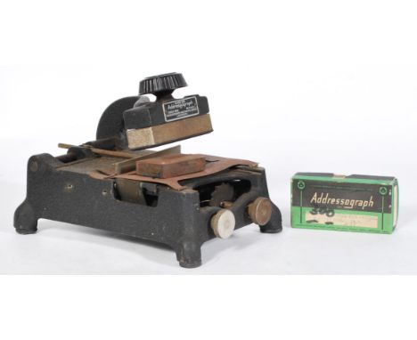 A vintage 20th century industrial cast metal Addressograph class 500. Please see images.&nbsp;Measures: 16cm high x 22cm wide