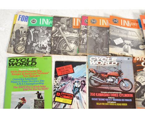A collection of vintage motorcycle magazines and publications. Please see images.