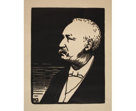 Felix Vallotton, Bildnis Félix FaurePortrait des Präsidenten Félix Faure mit in die Ferne gerichtetem Blick, Holzschnitt, End