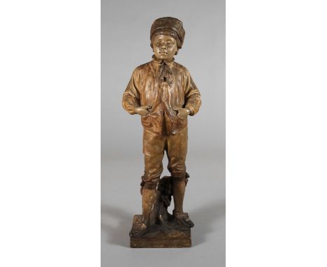 Cherc, "Dorfprinz"Entwurf 1898/99, signiert Cherc (wohl Pseudonym für Hans Schoerk), Hersteller Friedrich Goldscheider Wien, 