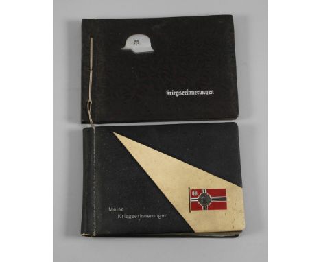 Zwei Dienstzeitfotoalben 2. Weltkriegca. 240 Fotos, darunter Portrait- und Gruppenfotos, Panzer, Kriegsgefangene, Leben im Fe