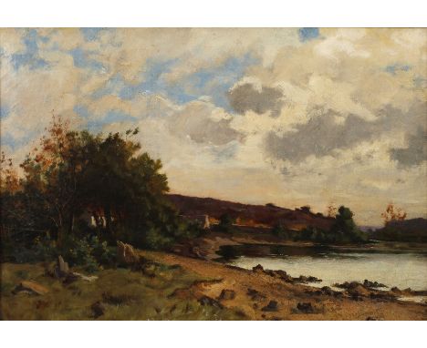 "Der Bauernhof von Coinsins"sommerliche Ansicht eines Bauernhofs, wohl Landschaft am Ufer der Promenthouse in der Gemeinde Co