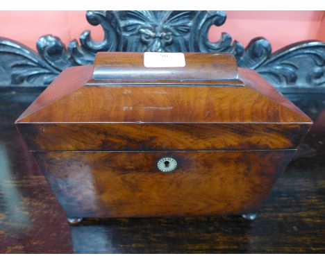 A 19th Century mahogany tea caddy 