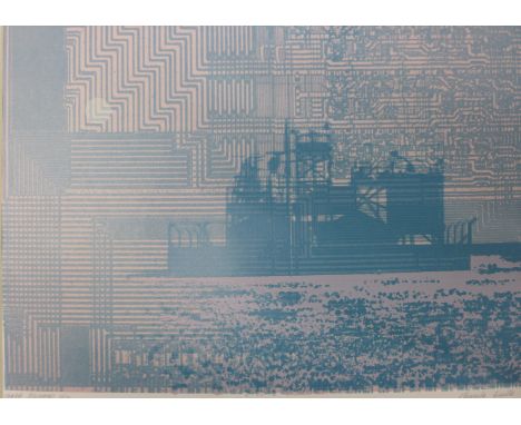 A signed Pamela Guille limited edition screen print, Night Messages, 27 x 39cms, unframed 