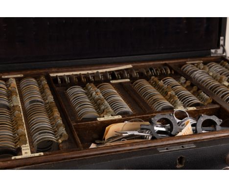 comprising a series of spherical, concave, cylindrical and covex lenses, of varying focus, also a frame stamped HAMLIN, house