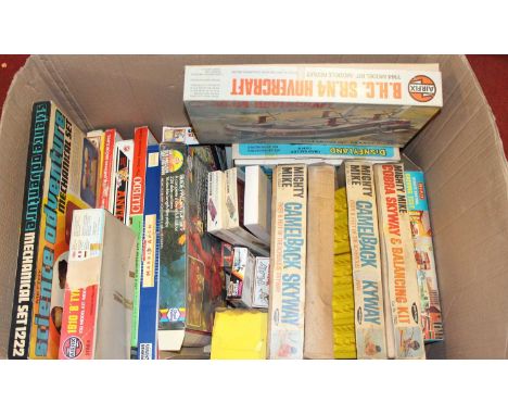 One box containing a large quantity of various children's games, part built kits, board games etc, to include to include a Si