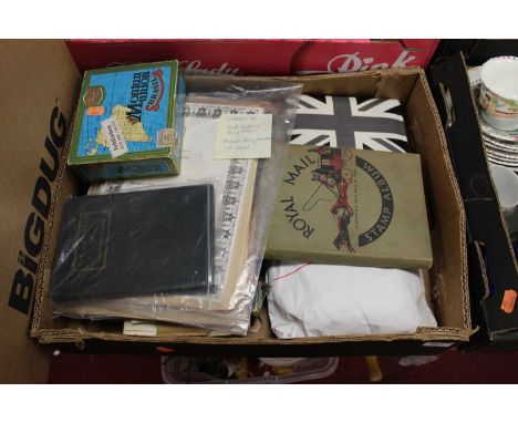 A collection of miscellaneous items, to include British Armed Forces banknotes, Royal Army Ordnance Corps cap badge, American