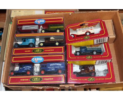 Two boxes of assorted modern issue diecast, to include Corgi Pickfords Cameo Collection, Unigate United Dairies truck etc 