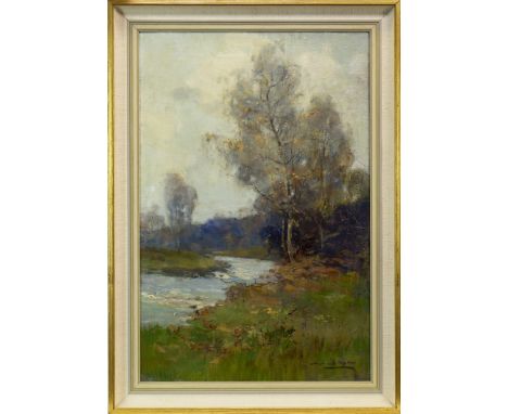 ARCHIBALD KAY RSA RSW (SCOTTISH 1860-1935), THE BIRCH TREE oil on canvas, signed 62cm x 41cm Framed. Label verso: T&amp;R Ann