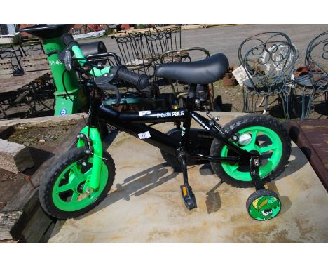 A Child's "Pedal Pals" bike with stabilisers.