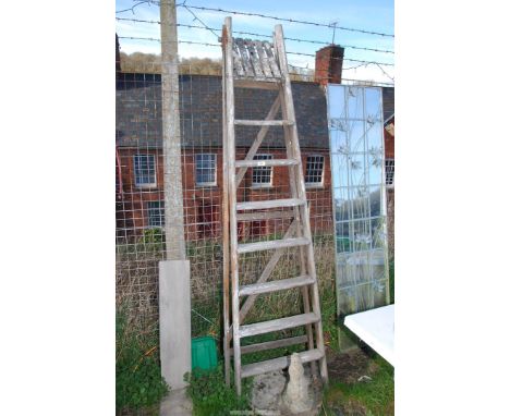 A wooden step ladder.