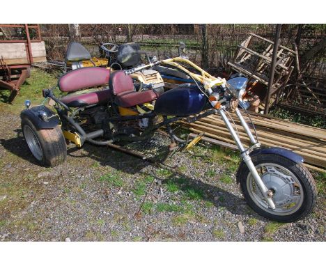 A VW Beetle based Trike registration number Q612 VAF (Not transferable). Recorded at the DVLA as a "Runninwild", she was firs