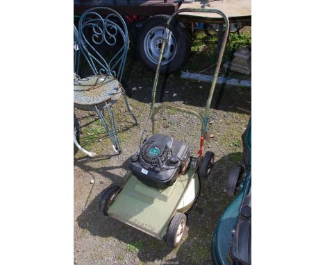 A "Hayterette" petrol mower with Briggs & Stratton engine [engine turns and has good compression].