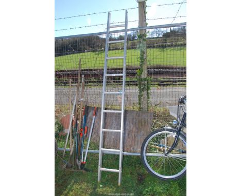 An aluminium ladder.