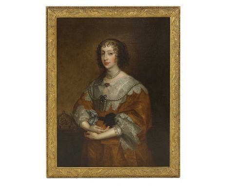 After Sir Anthony van DyckPortrait of Queen Henrietta Maria (1609-1669), wife of King Charles I, half-length, in a gold dress