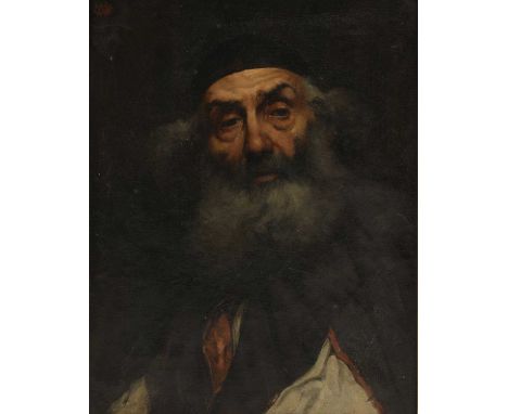 English School, 19th/20th centuryPortrait of a rabbi, bust-length signed with monogram 'WMC?' u.l., oil on canvas51 x 41cmCon