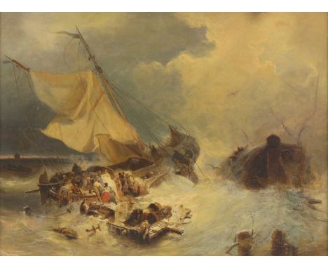 Eugène Isabey (French, 1803-1886)The rescueoil on canvas67 x 89cmCondition Reportoverall: 76 x 98cmCraquelure with some light