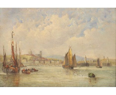 Bernard Benedict Hemy (1845-1913)Shipping off the coast, South Shields;The ferry, Jarrowthe second signed 'B Hemy' l.l., oil 