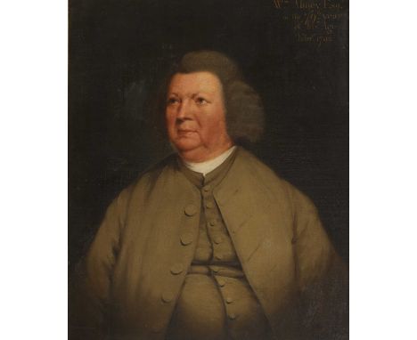 English School, 18th centuryPortrait of William Abney, half-length, in a brown coatinscribed 'Wm, Abney Esq./in the 79th year