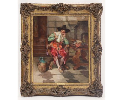 Alex de Andreis (Belgian, 1871-1939)'A votre santé' signed 'A De Andreis' l.r., oil on canvas65.5 x 54cmCondition Reportovera