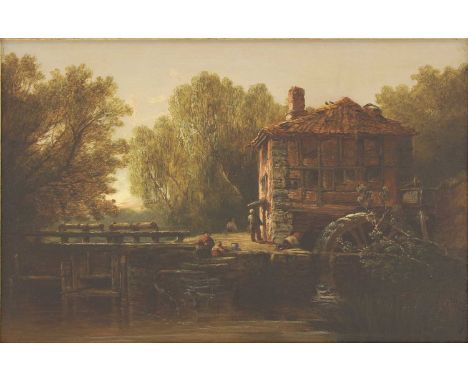 William Pitt (fl.1853-1890)'An Old Mill near Tintern'Signed, inscribed with title, and dated 'W Pitt.1871' verso, oil on boar