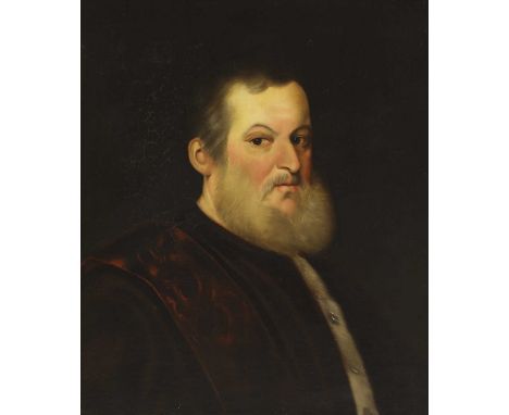 Manner of TintorettoPortrait of Antonio Capella, bust-length, in a fur-lined coatwith later inscription verso, oil on canvas6