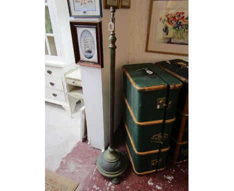 Wooden banded steamer trunk