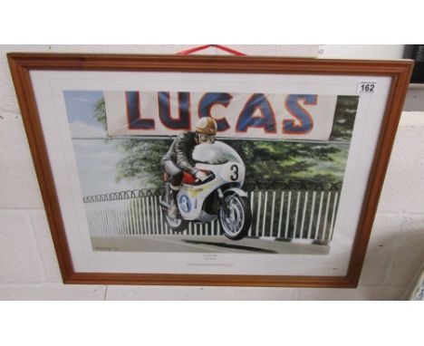 Signed & L/E motorbike print by Rod Organ