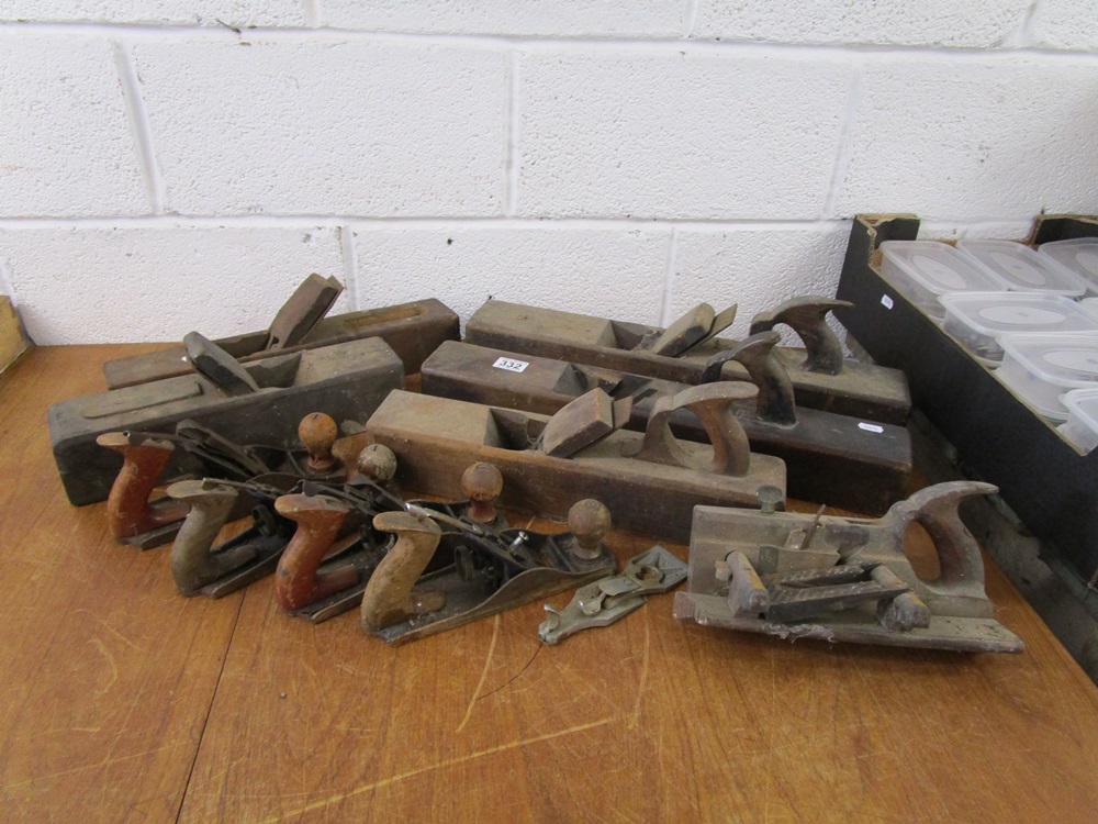 Collection of old wood planes