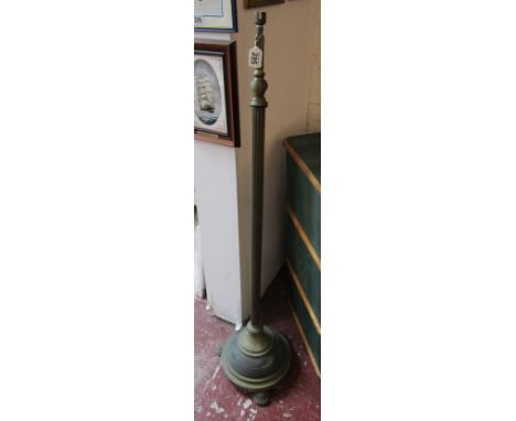 Heavy brass standard lamp base