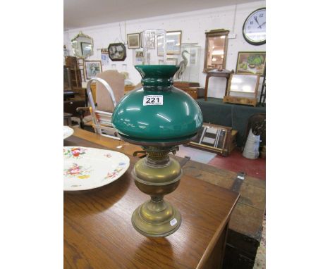 Oil lamp with shade